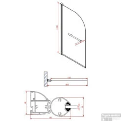 Badwand Boss & Wessing Bibi Afgerond 80x140cm Scharnierend Omkeerbaar 6mm 7 Badwand Boss & Wessing Bibi Afgerond 80x140cm Scharnierend Omkeerbaar 6mm -SEALSKIN Winkel r sn bs80 badwand 80 tech