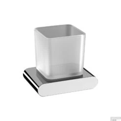 Bekerhouder Sapho Flori Hangend 12.2x10.6 Cm Chroom / Satijnglas