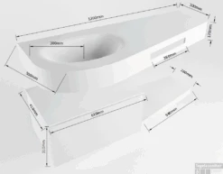 MONDIAZ RIVA 120cm Badmeubel Onderkast / Planchet Kleur Greey Met 1 Lade. Wastafel DULCET Links 0 Kraangaten Kleur Talc. -SEALSKIN Winkel riva 120cm left 13188763193842