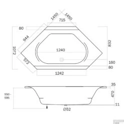 Sealskin Ligbad Senso Slimfit 145x145 Cm Wit 5 Sealskin Ligbad Senso Slimfit 145x145 Cm Wit -SEALSKIN Winkel sealskin ligbad senso slimfit 145x145 cm wit tech