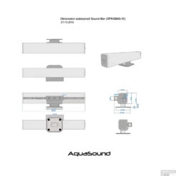 Sound-bar Aquasound D-Sign Bluetooth Speaker Waterdicht (IPX5) Bluetooth 4.0 25 Watt (230V/12V) 45 Cm Wit 16 Sound-bar Aquasound D-Sign Bluetooth Speaker Waterdicht (IPX5) Bluetooth 4.0 25 Watt (230V/12V) 45 Cm Wit -SEALSKIN Winkel soundbar bluetooth aquasound spksb45 w tech