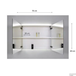 Spiegelkast Sanicare Qlassics Ambiance 70 Cm 2 Deuren Zijdeglans Wit 15 Spiegelkast Sanicare Qlassics Ambiance 70 Cm 2 Deuren Zijdeglans Wit -SEALSKIN Winkel spiegelkast sanicare qlassics ambiance 70 cm 2 deuren tech 5