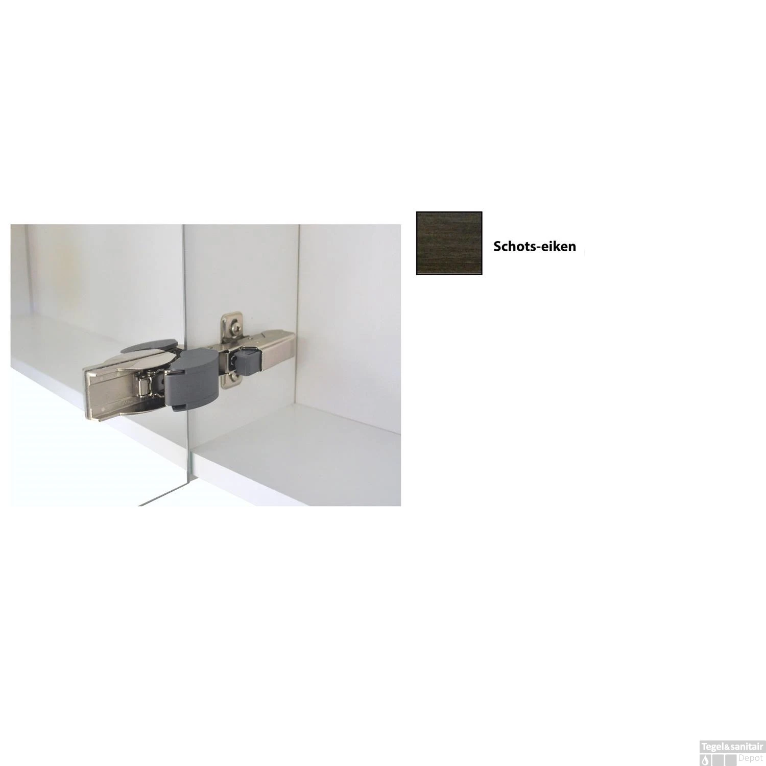 Spiegelkast Sanicare Qlassics Ambiance 70 Cm 2 Deuren Schots-Eiken 5 Spiegelkast Sanicare Qlassics Ambiance 70 Cm 2 Deuren Schots-Eiken - Afbeelding 5