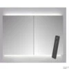 Spiegelkast Sanicare Qlassics Ambiance 70x60 Cm Met Dubbelzijdige Spiegeldeuren, LED Verlichting En Afstandsbediening Antraciet