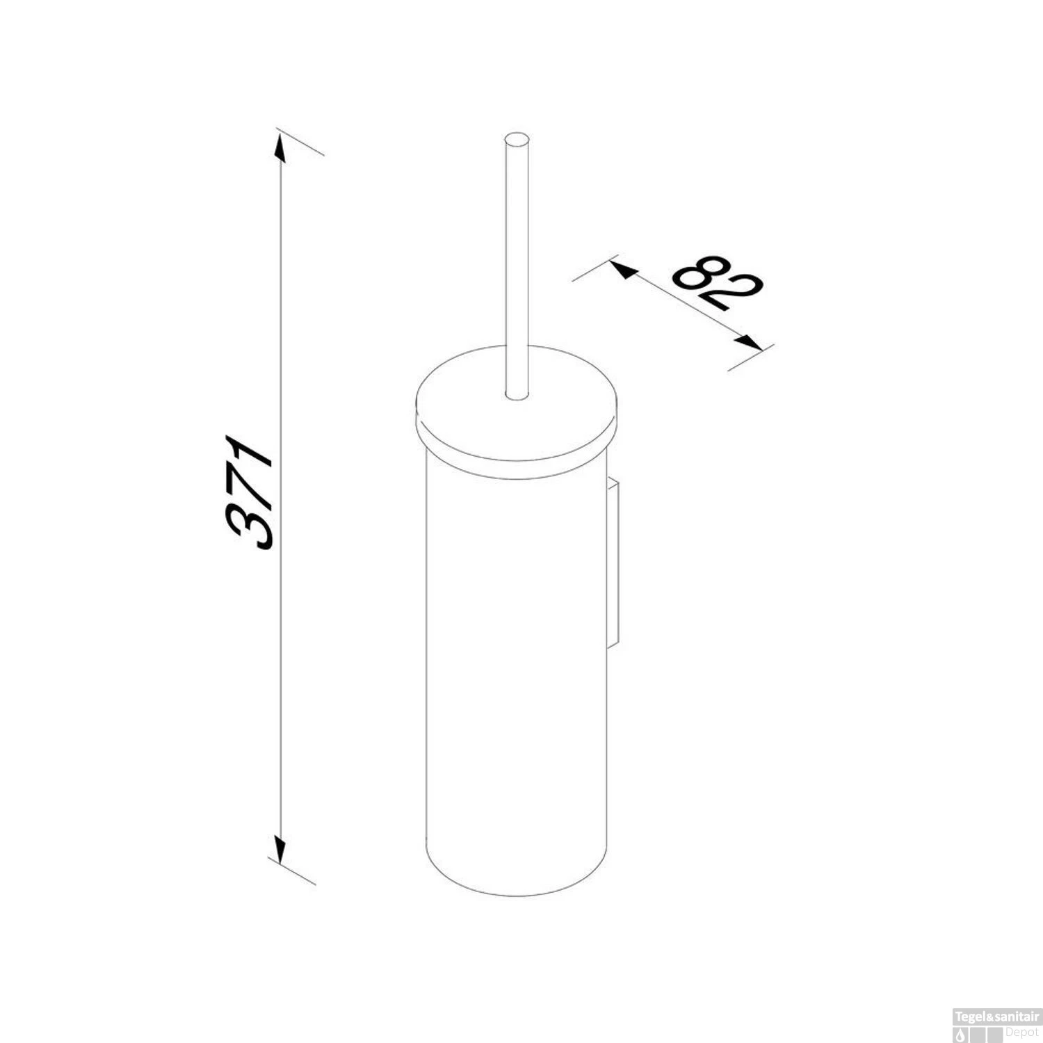Toiletborstel Met Houder Geesa Nemox Wand Geborsteld Goud 4 Toiletborstel Met Houder Geesa Nemox Wand Geborsteld Goud - Afbeelding 4