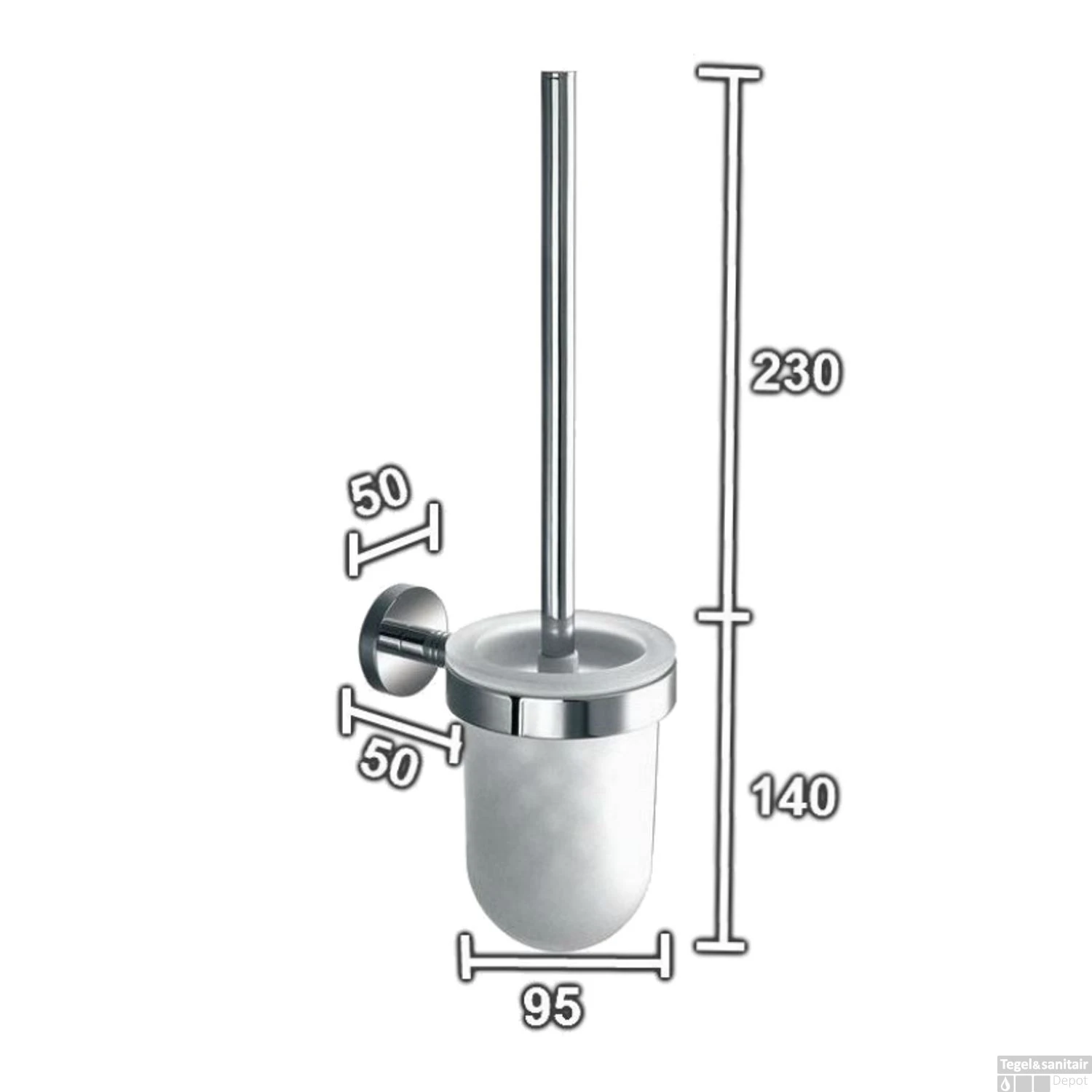Sanix Round Toiletborstelhouder Chroom 2 Sanix Round Toiletborstelhouder Chroom - Afbeelding 2