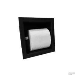 Toiletrolhouder Sanilux Inbouw Mat Zwart 13.5x13x12 Cm