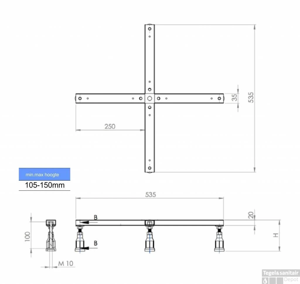 Universele 5-delige Luxe Douchebakpoten Set 2 Universele 5-delige Luxe Douchebakpoten Set - Afbeelding 2