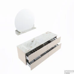 MONDIAZ VICA-DLUX 150cm Badmeubel Onderkast Linen 4 Lades. Inbouw Wastafel CLOUD Links Zonder Kraangat, Kleur Frappe, En Spiegel Model SPOT 12 MONDIAZ VICA-DLUX 150cm Badmeubel Onderkast Linen 4 Lades. Inbouw Wastafel CLOUD Links Zonder Kraangat, Kleur Frappe, En Spiegel Model SPOT -SEALSKIN Winkel vica dluxe inbouw cloud frappe linen sp google 3 0056