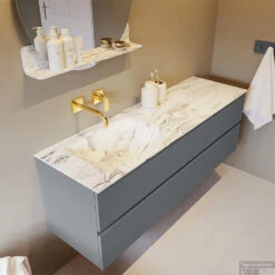 MONDIAZ VICA-DLUX 150cm Badmeubel Onderkast Plata 2 Lades. Inbouw Wastafel CLOUD Links Zonder Kraangat, Kleur Glace. 9 MONDIAZ VICA-DLUX 150cm Badmeubel Onderkast Plata 2 Lades. Inbouw Wastafel CLOUD Links Zonder Kraangat, Kleur Glace. -SEALSKIN Winkel vica dluxe inbouw cloud glace plata side2 0037 13132514378021