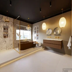 MONDIAZ VICA-DLUX 120cm Badmeubel Onderkast Rust 4 Lades. Inbouw Wastafel CLOUD Dubbel Zonder Kraangat, Kleur Glace, En Spiegel Model SPOT -SEALSKIN Winkel vica dluxe inbouw cloud glace rust totaal 0046 13132514377766