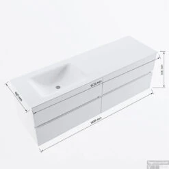 MONDIAZ VICA-DLUX 150cm Badmeubel Onderkast Linen 4 Lades. Inbouw Wastafel CLOUD Links Zonder Kraangat, Kleur Frappe, En Spiegel Model SPOT 17 MONDIAZ VICA-DLUX 150cm Badmeubel Onderkast Linen 4 Lades. Inbouw Wastafel CLOUD Links Zonder Kraangat, Kleur Frappe, En Spiegel Model SPOT -SEALSKIN Winkel vicadluxe150cm4leftmaattekening 8151264475379 2