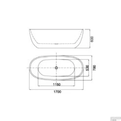 Nieuwkomers -SEALSKIN Winkel vrijstaand bad best design moderna acryl 170x78x60cm mat wit 4006520 tech