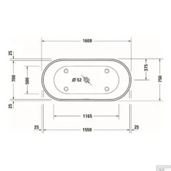 Vrijstaand Ligbad Duravit D-Neo 160x75x60 Cm Met Overloop Mat Wit 7 Vrijstaand Ligbad Duravit D-Neo 160x75x60 Cm Met Overloop Mat Wit -SEALSKIN Winkel vrijstaand ligbad duravit d neo 160x75x60 cm mat wit tech