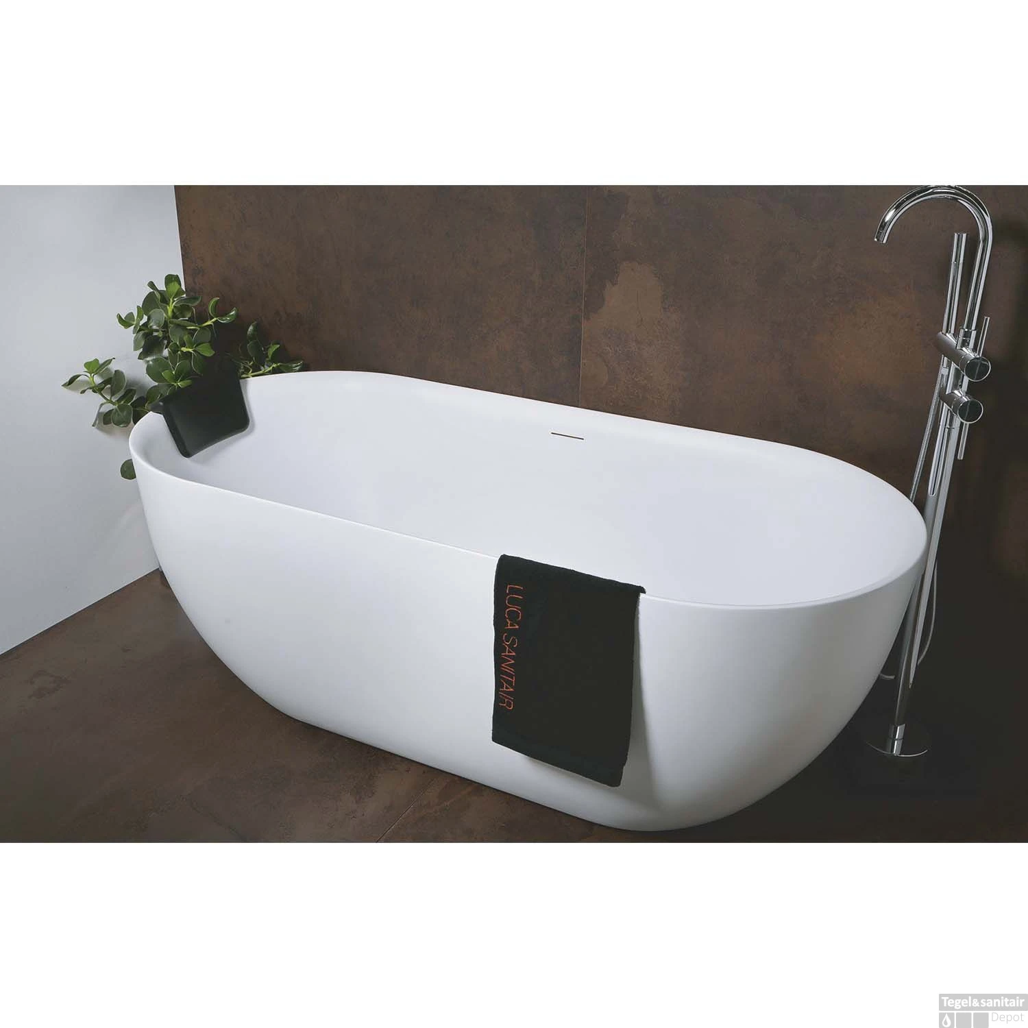 Vrijstaand Ligbad Luca Sanitair Primo Acryl 170x78x60 Cm Mat Wit (inclusief Afvoer En Sifon) - Afbeelding 3