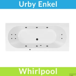 Whirlpool Boss & Wessing Urby Jetline 180x80 Cm Enkel Systeem Black Tin