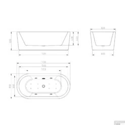 Whirlpool BWS Vrijstaand Ligbad Inclusief Waste Chroom 170x80x59 Cm Wit 9 Whirlpool BWS Vrijstaand Ligbad Inclusief Waste Chroom 170x80x59 Cm Wit -SEALSKIN Winkel whirlpool bws vrijstaand ligbad inclusief waste chroom 170x80x59 cm wit tech