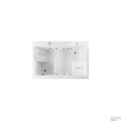 Whirlpool Sanindusa Twospace 180x120 Cm Met Hydropomp En Nablaasfunctie Pushbutton Glans Wit